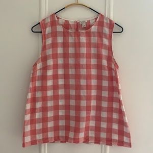 J Crew Sleeveless Picnic Top